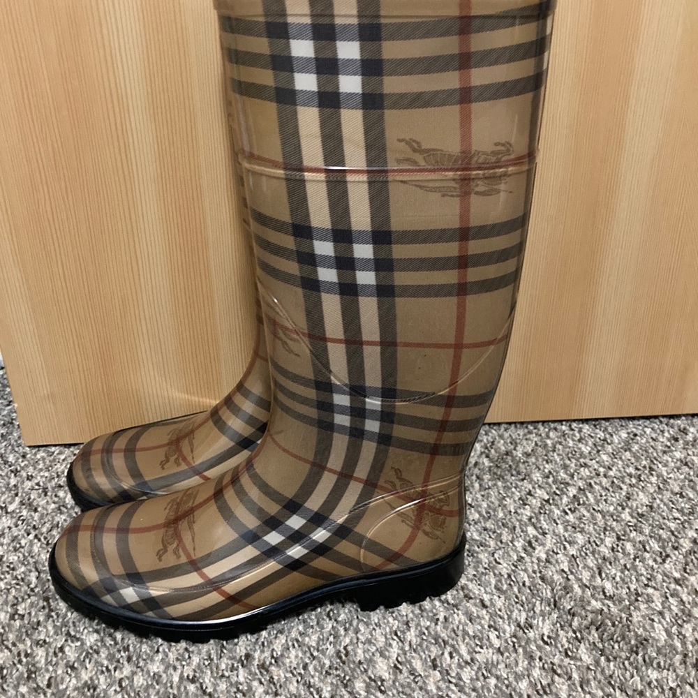 Burberry rain boots